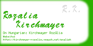 rozalia kirchmayer business card